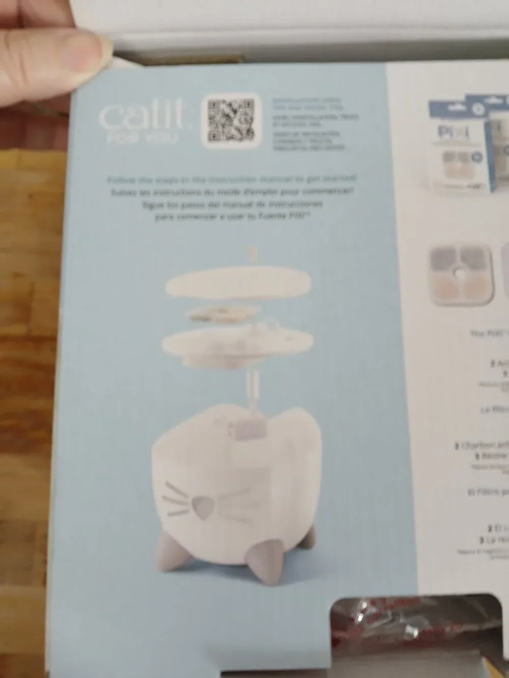 Catit Pixie Cat Drinking Fountain - White - with Extra Filters
